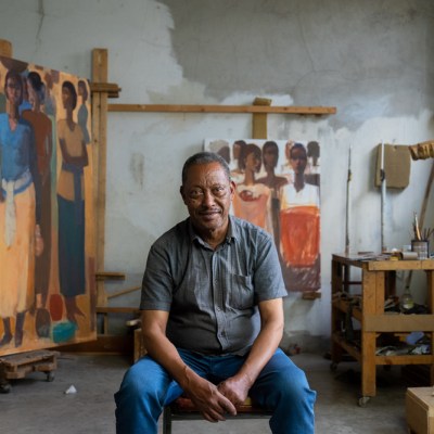 Tadesse Mesfin, photographed in his studio in Addis Ababa in February 2022