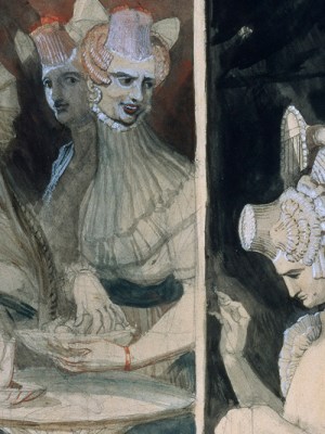 The Nun Ryonen (Ryonen-ni) from Famous Women of Past and Present (Kokon meifuden) (detail; 1864). Utagawa Kunisada.