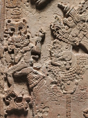 Panel with royal woman, (detail; c. 795), K'in Lama Chauk and Jun Nat Omootz. Cleveland Museum of Art