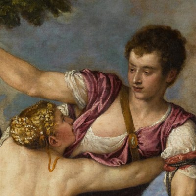 Venus and Adonis (detail; 1555–57), Titian and workshop. Sotheby's London (est. £8m–£12m)