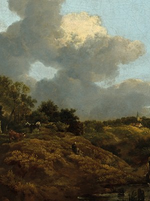 Wooded landscape with Herdsman Seated