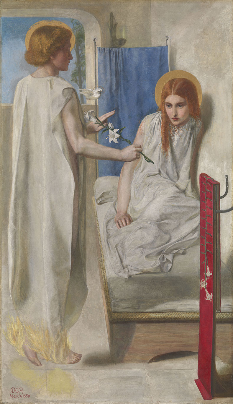 Ecce Ancilla Domini (The Annunciation) (1849–50), Dante Gabriel Rossetti