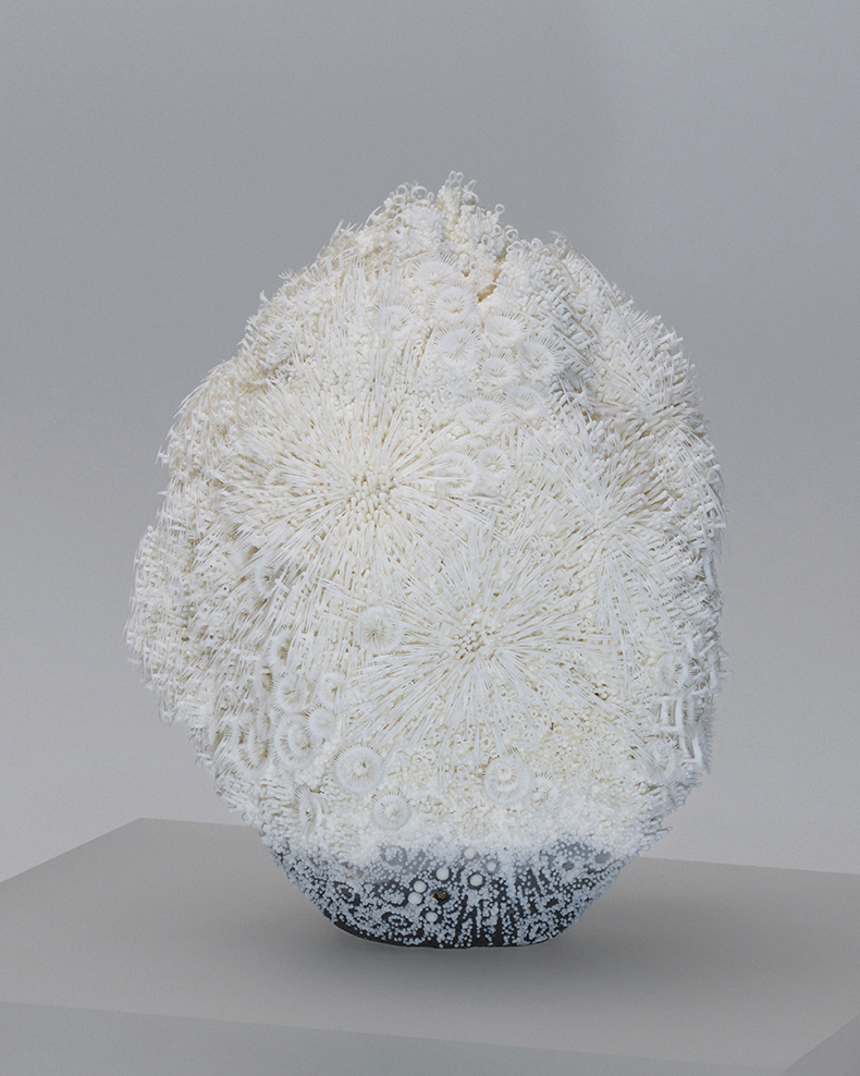 abstract white sculpture