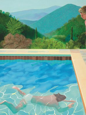 Portrait of an Artist (Pool with Two Figures) (detail; 1972), David Hockney. Image: © David Hockney; photo: Art Gallery of New South Wales/Jenni Carter