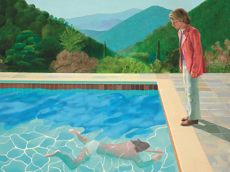 Portrait of an Artist (Pool with Two Figures) (detail; 1972), David Hockney. Image: © David Hockney; photo: Art Gallery of New South Wales/Jenni Carter
