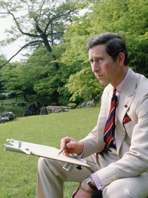 King Charles sketching