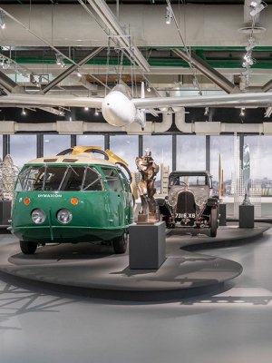 installation view of Norman Foster exhibition