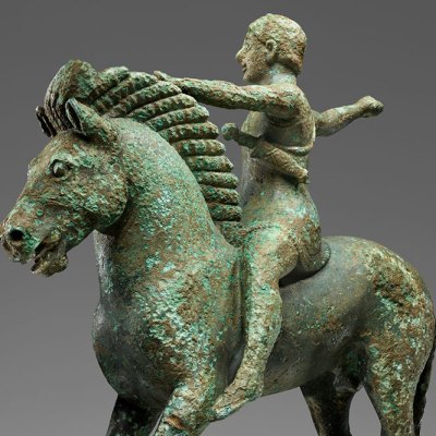 Statuette of a Horse and Rider (detail; 520–500 BC). Albanian Institute of Archaeology, Tirana