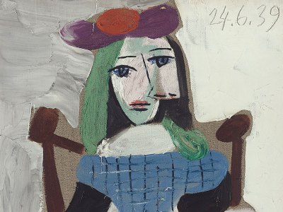 Woman sitting in an armchair (1939), Pablo Picasso. Photo: © Staatliche Museen zu Berlin, Nationalgalerie, Museum Berggruen/Jens Ziehe/Succession Picasso/VG Bild-Kunst, Bonn 2023(1939), Pablo Picasso. Photo: © Staatliche Museen zu Berlin, Nationalgalerie, Museum Berggruen/Jens Ziehe/Succession Picasso/VG Bild-Kunst, Bonn 2023