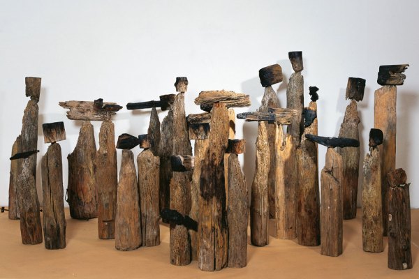 El Anatsui’s haunting driftwood sculptures