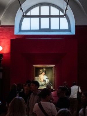 In Uffizi, rain pours down case containing Caravaggio’s Bacchus
