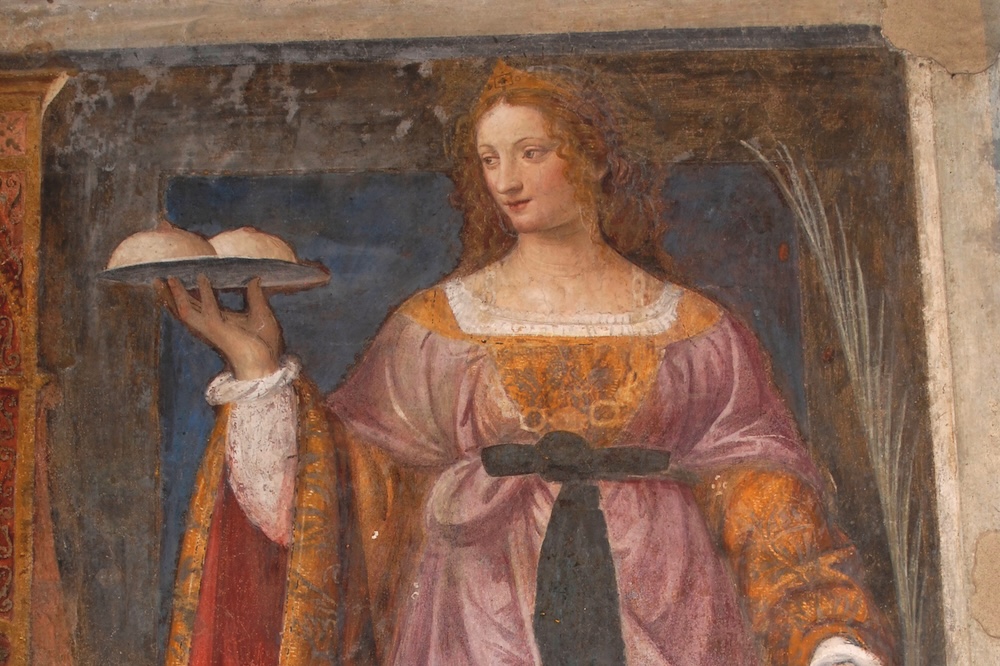 A serene apparition of Saint Agatha in Milan