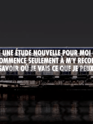 From Paris to London, the writing is projected on the walls